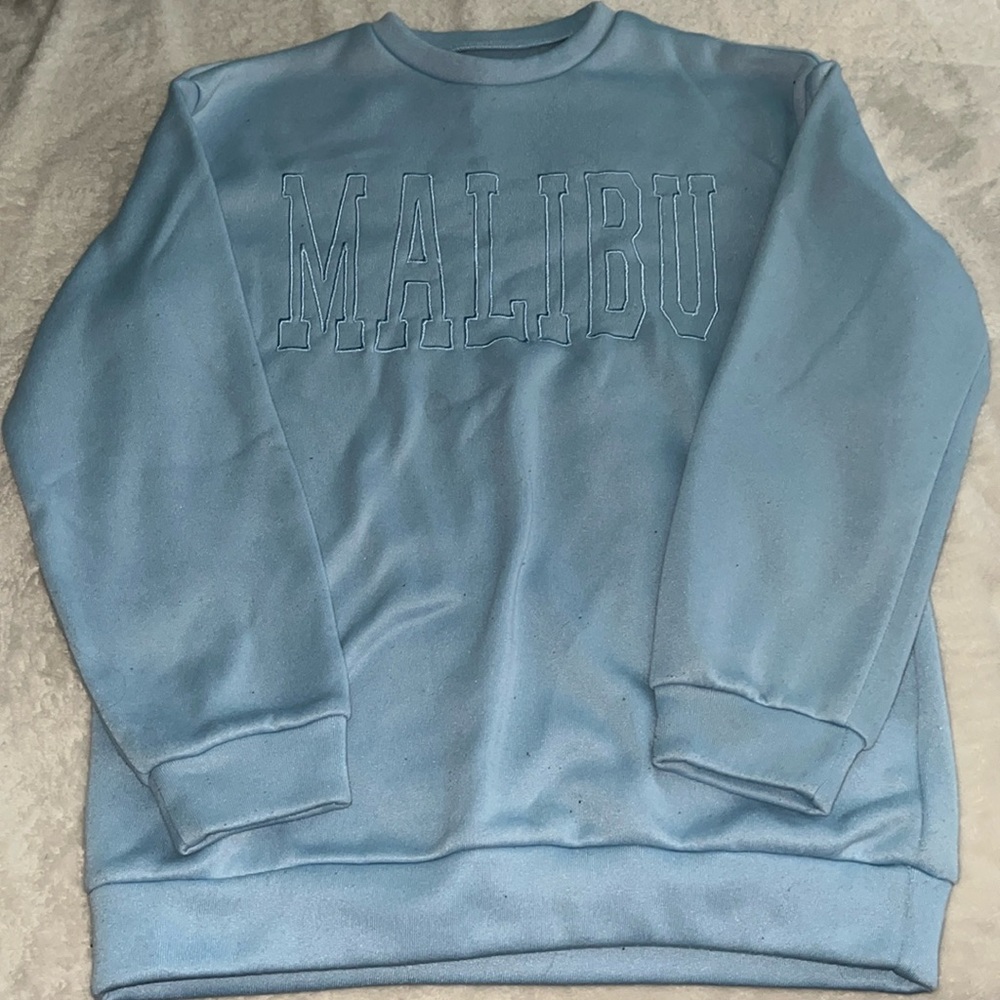 blue malibu crueneck